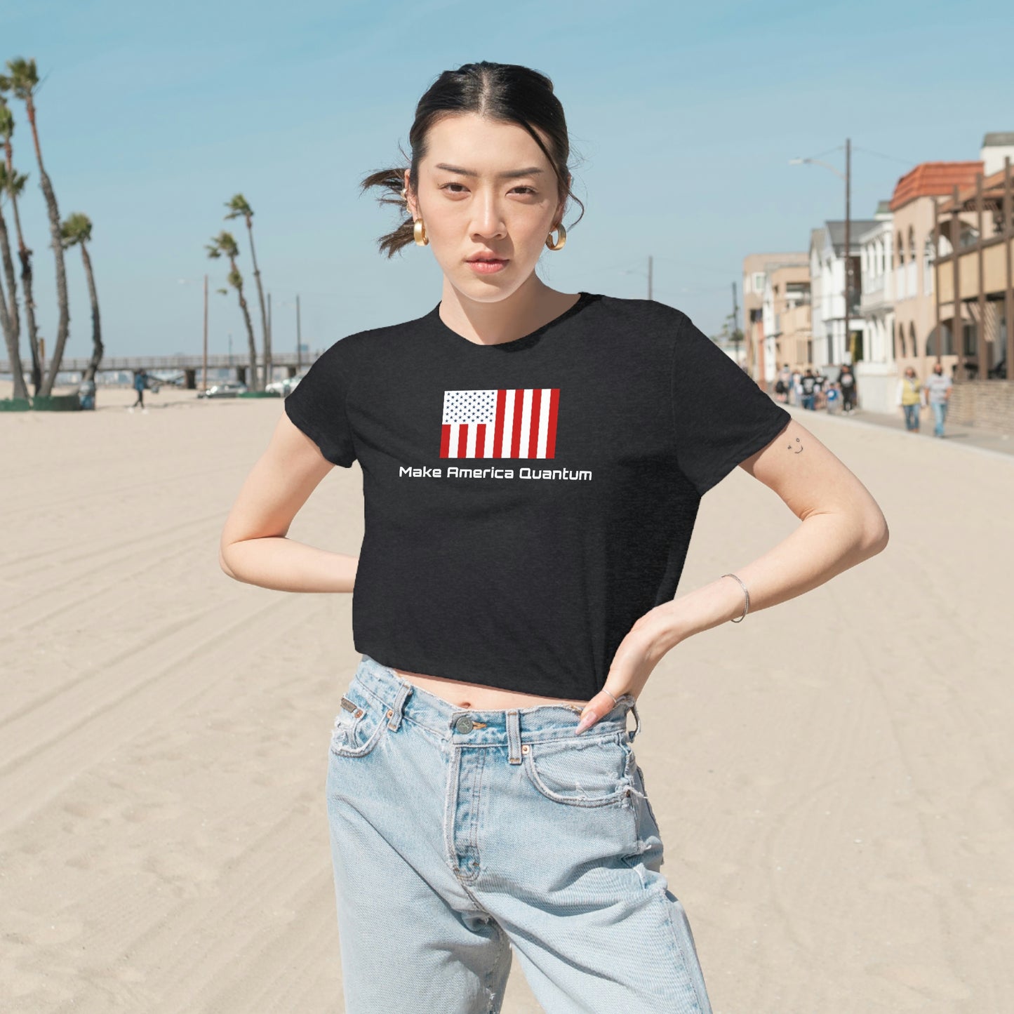 Women's MAQ Flowy Cropped Tee