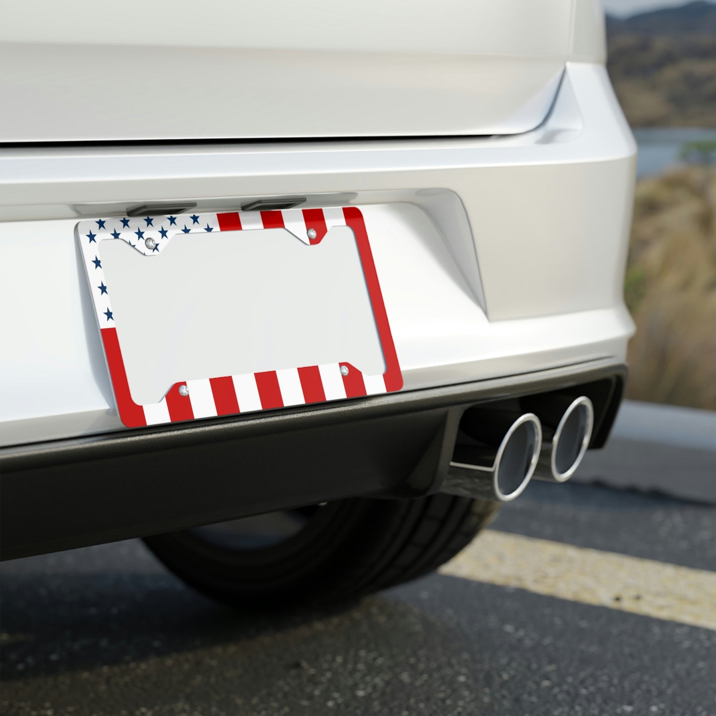 Flag License Plate Frame