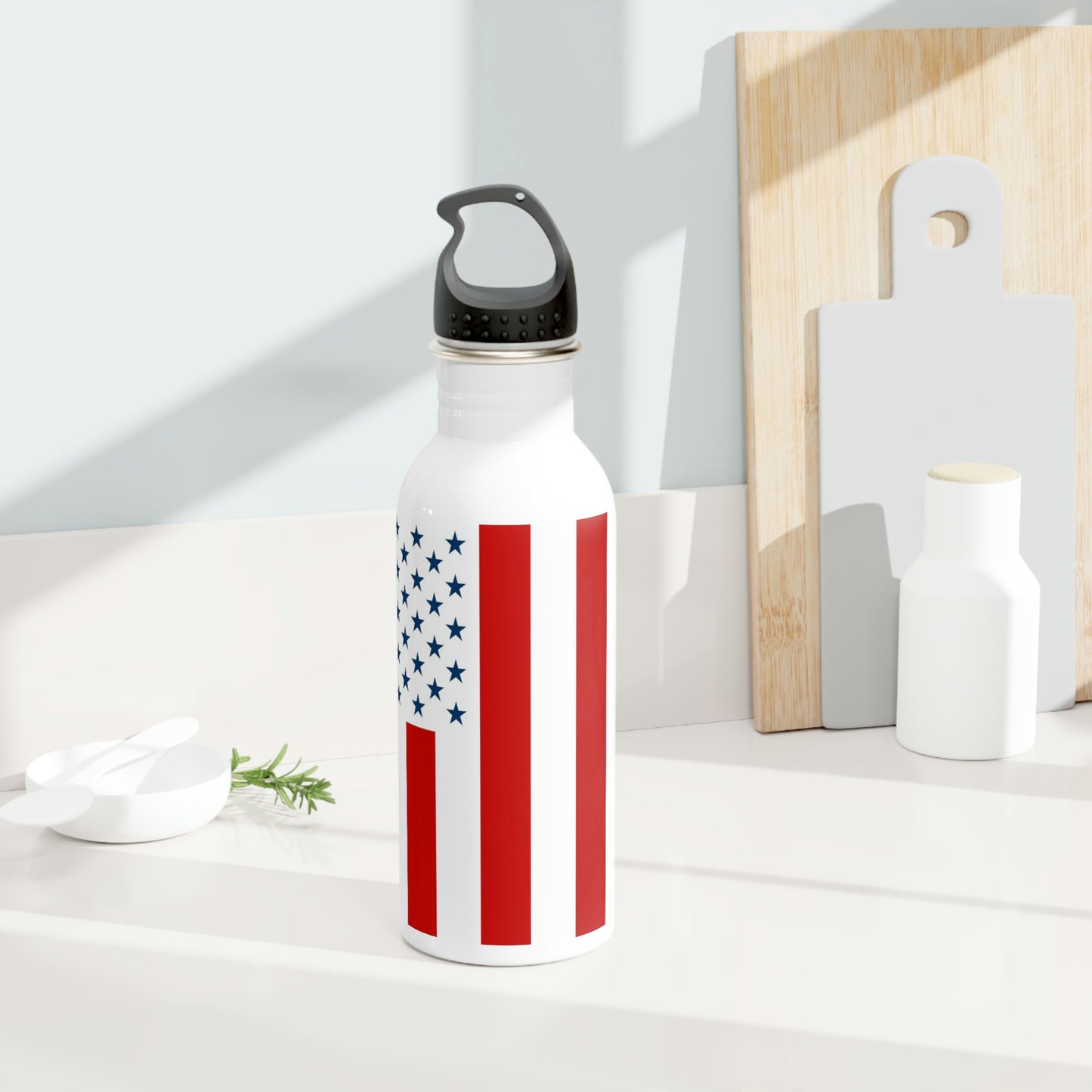 Flag Stainless Steel Water Bottle