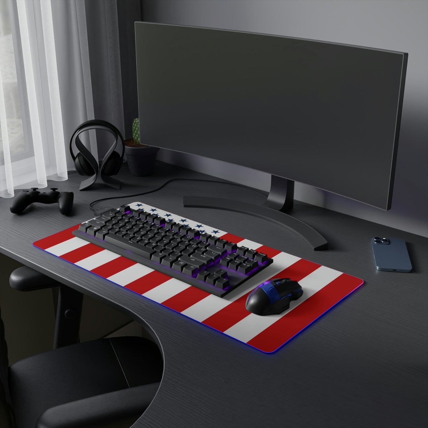 Flag LED Gaming Mouse Mat