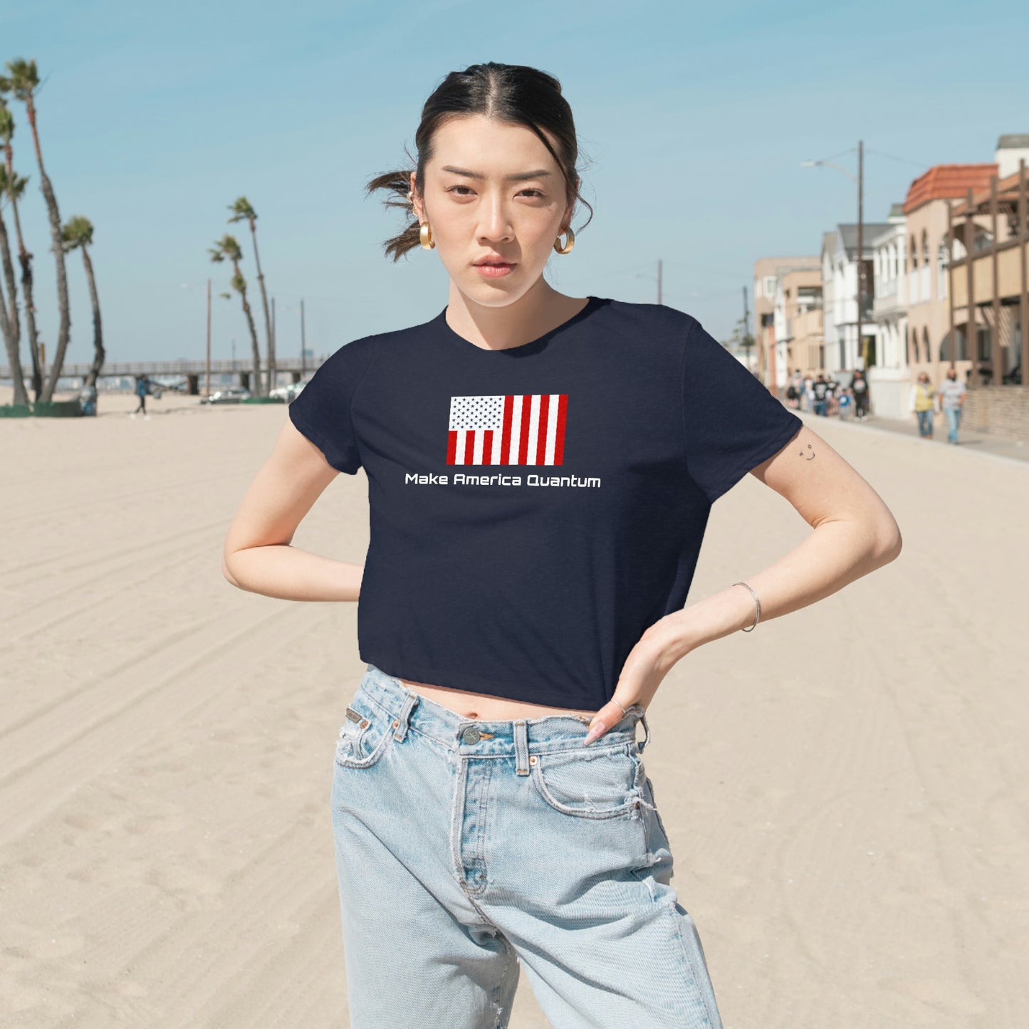 Women's MAQ Flowy Cropped Tee