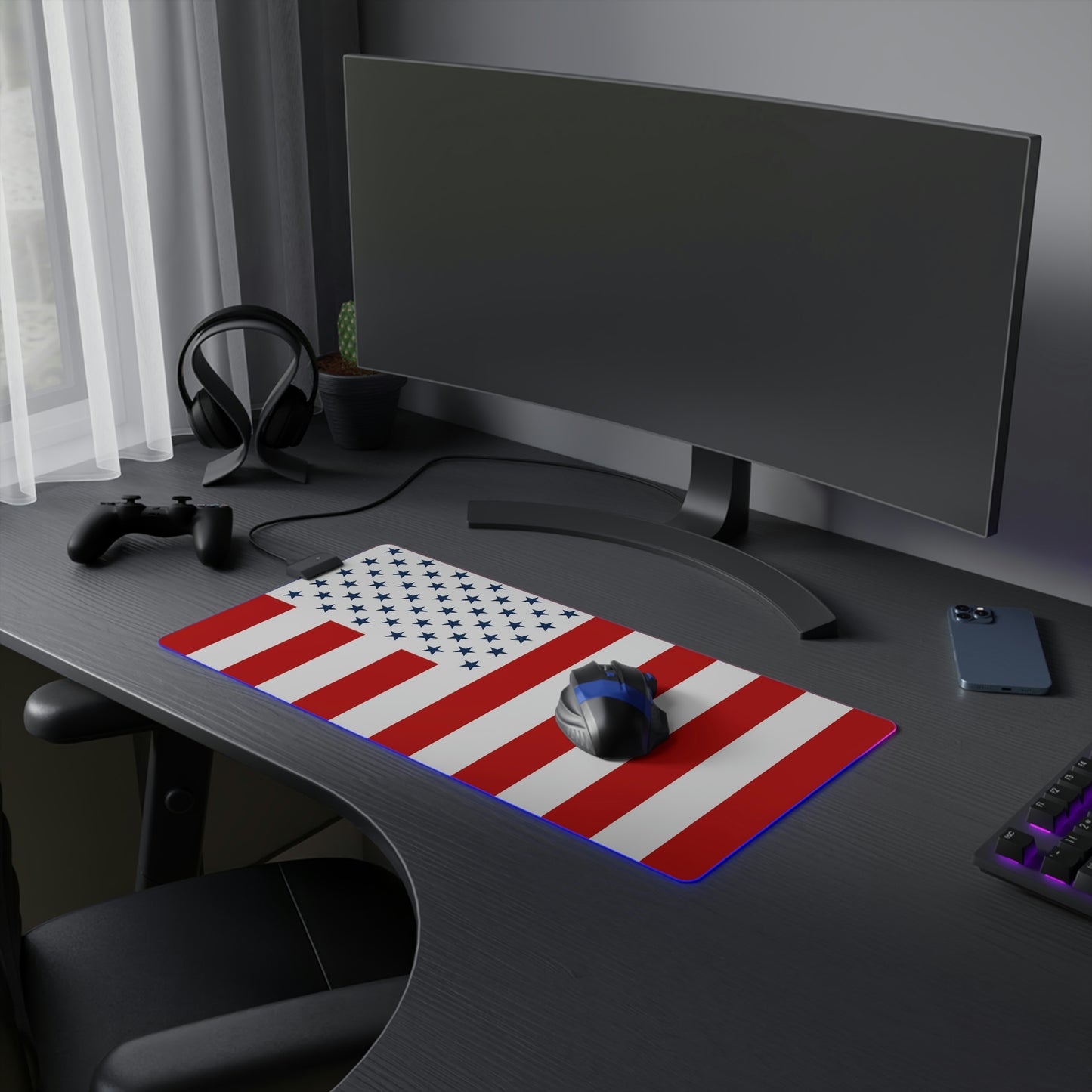 Flag LED Gaming Mouse Mat