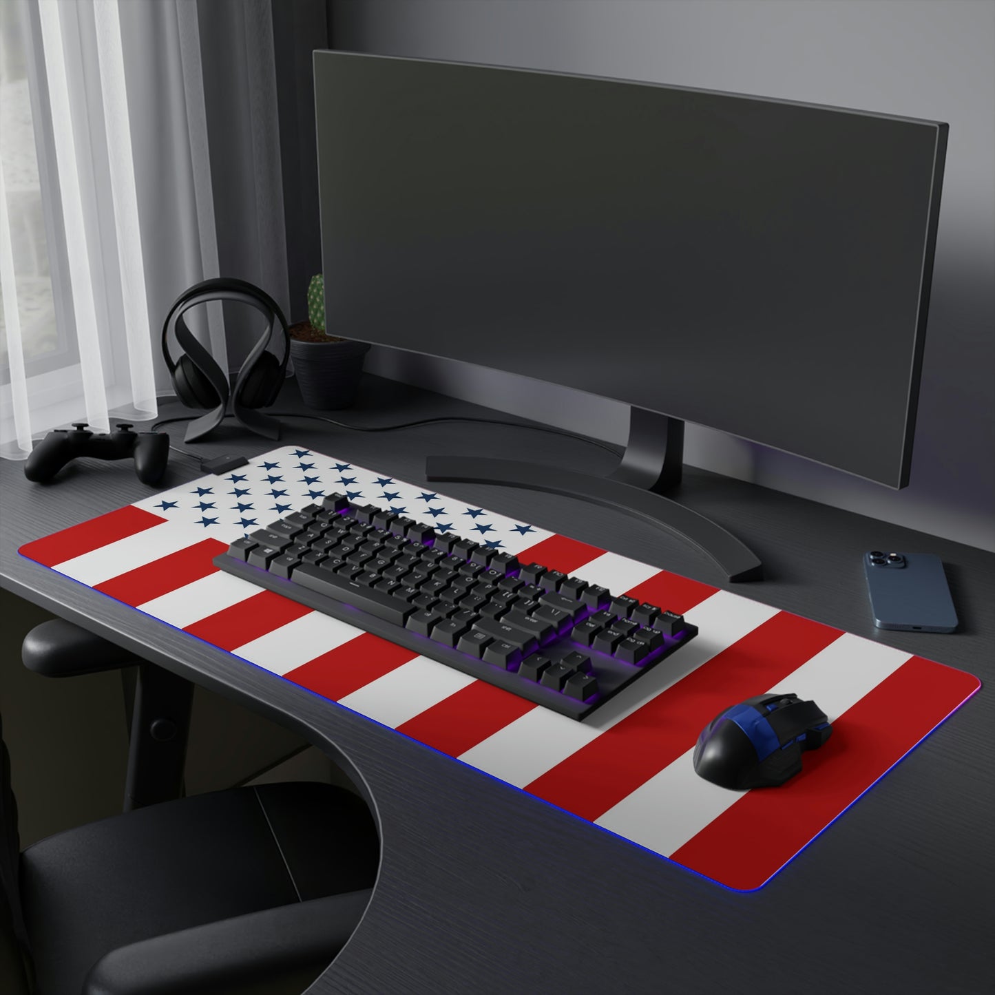 Flag LED Gaming Mouse Mat